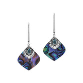AE-1201-AB Sterling Silver Earring With Abalone Shell Jewelry Bali Designs Inc